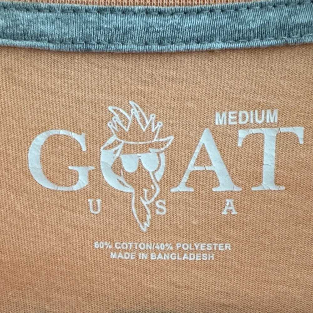GOAT USA Peach Lazy Chillin' T-Shirt, M - Picture 4 of 5
